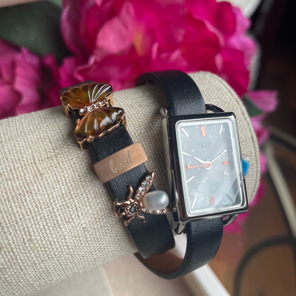 Keep Collective Stella & Dot Double Leather Band with Charm